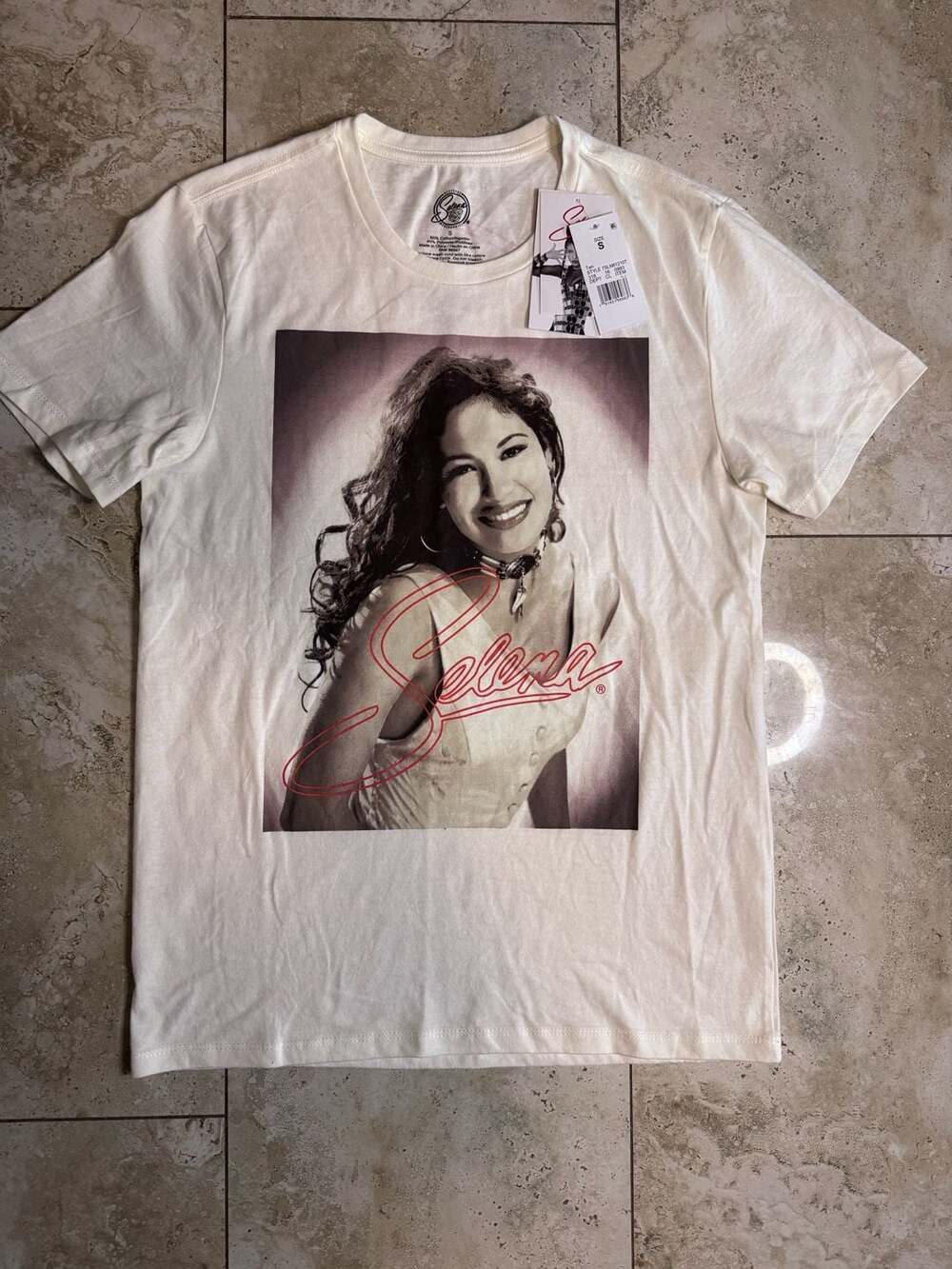 Selena Official Merchandise Cream Graphic T-Shirt